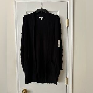NWT bp Lightweight Long Cardigan BLACK Small